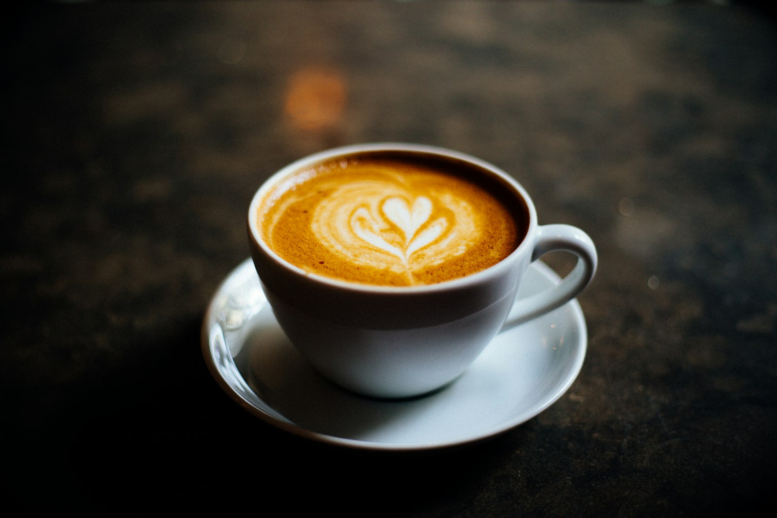 Cup of coffee on saucer Cup of coffee on saucer